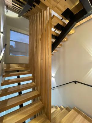 American Oak Stair Treads and Screen